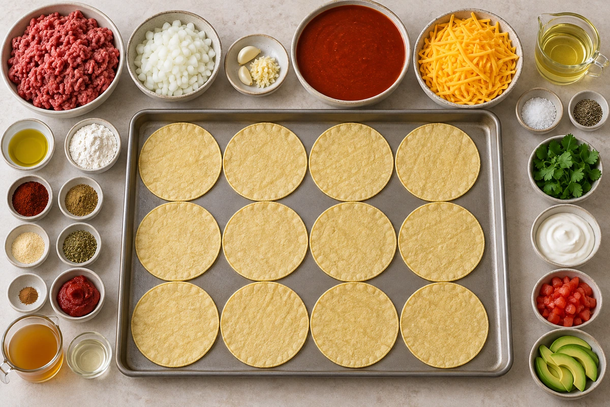 Exact measured ingredients for Tex-Mex Beef Enchiladas