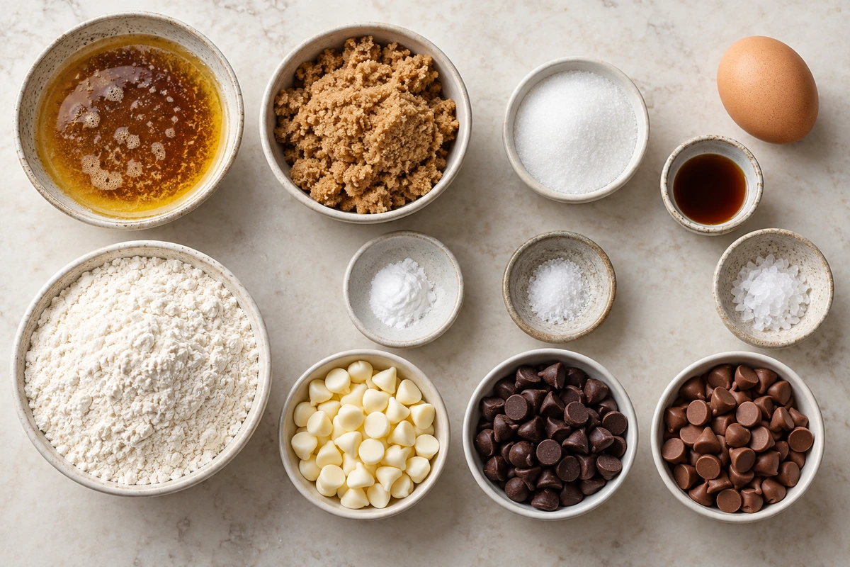Exact measured ingredients for Chocolate Chip Cookies