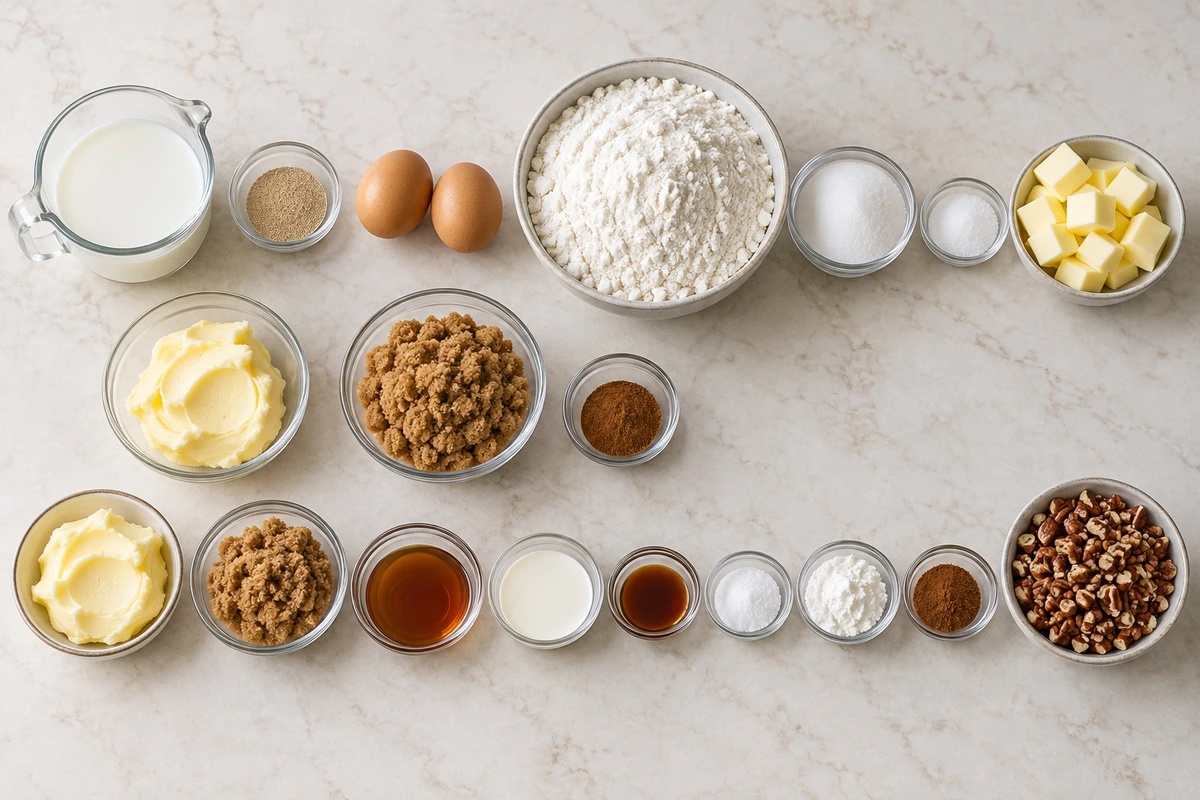 Exact measured ingredients for Sticky Buns