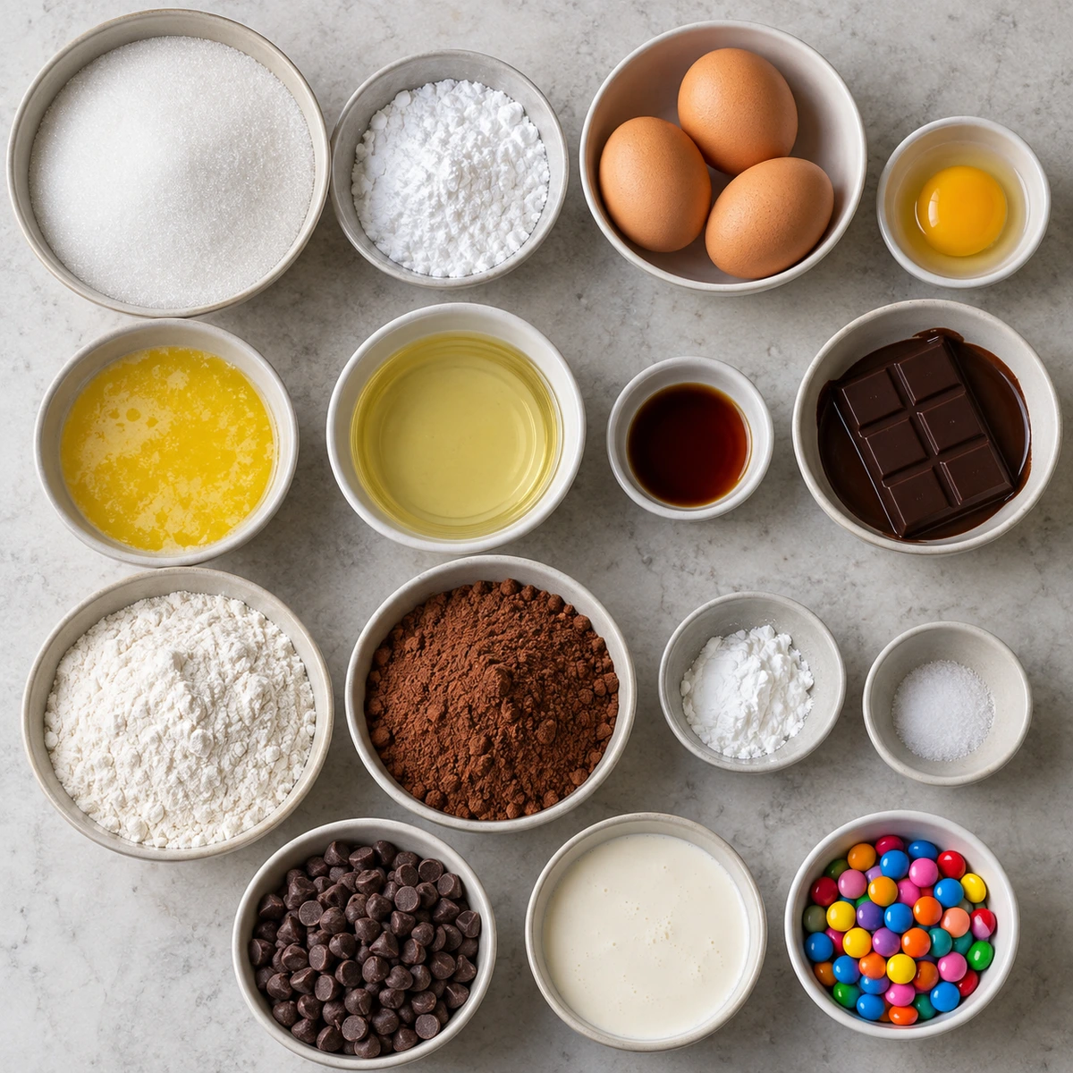 Exact measured ingredients for Cosmic Brownies