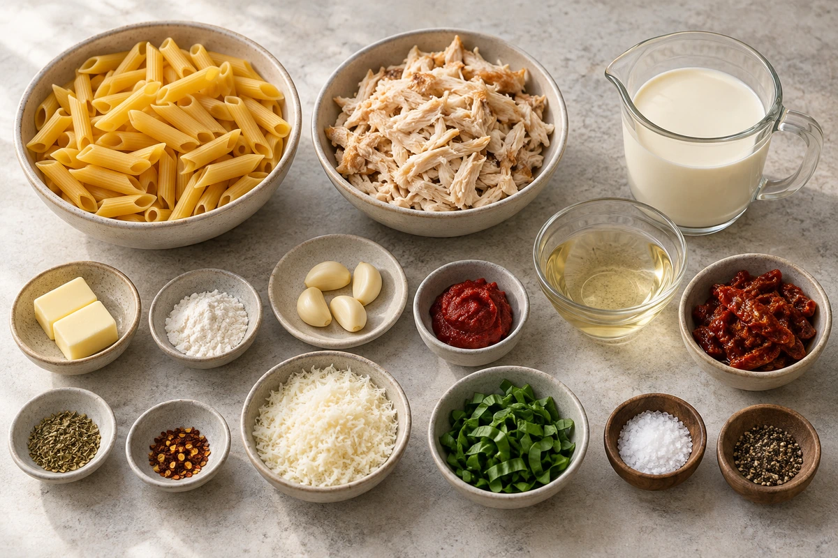 Exact measured ingredients for Marry Me Chicken Pasta Recipe
