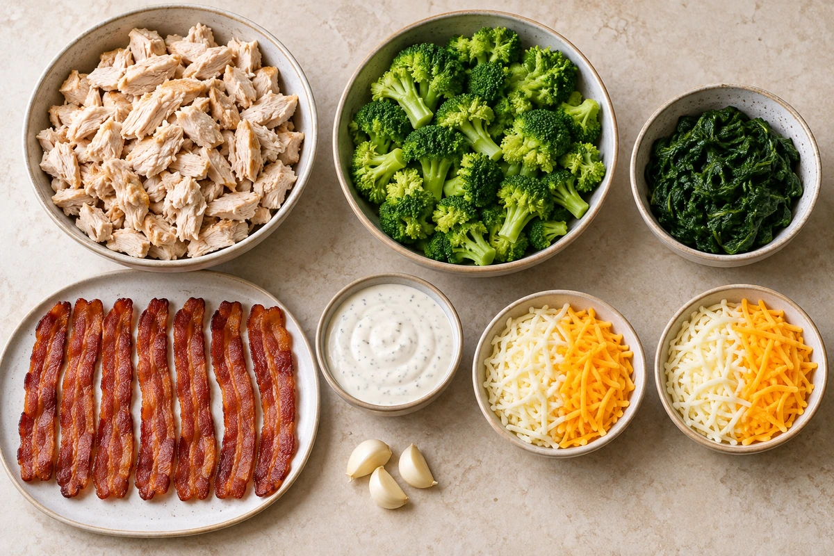Exact measured ingredients for Low-Carb Chicken Casserole