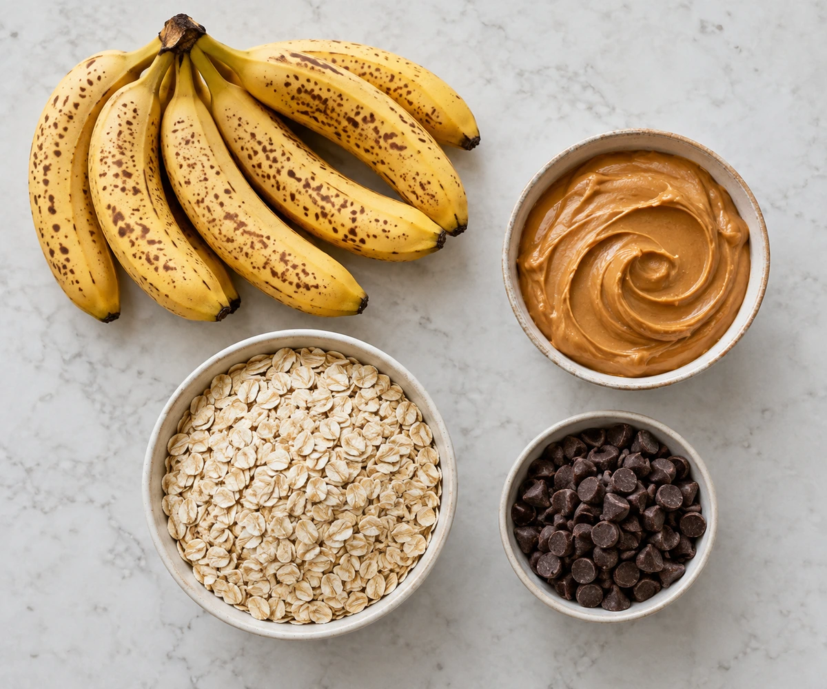 Exact measured ingredients for 4 Ingredient Banana Bars