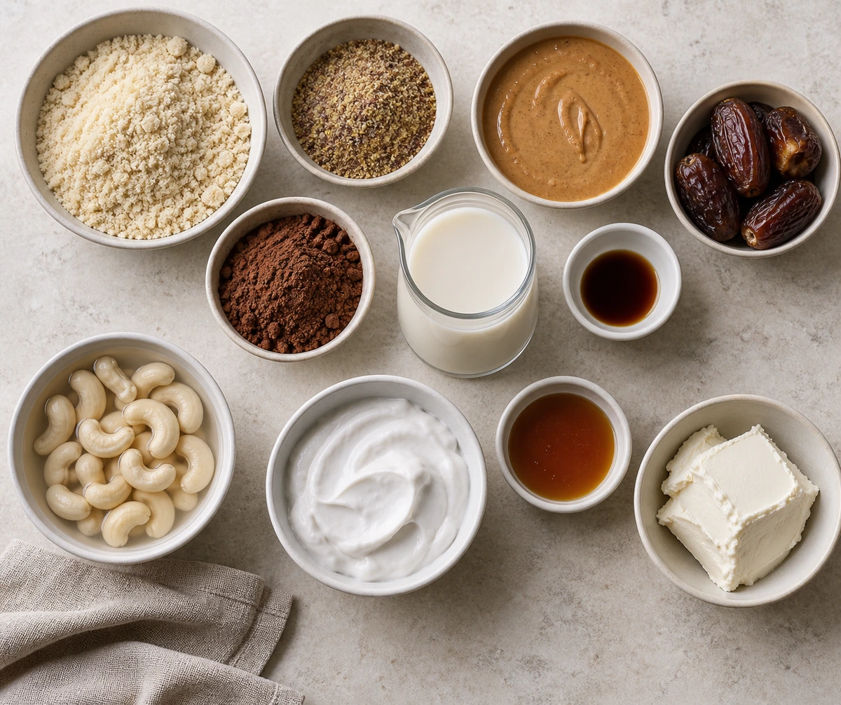 Exact measured ingredients for No-Bake Healthy Oreos