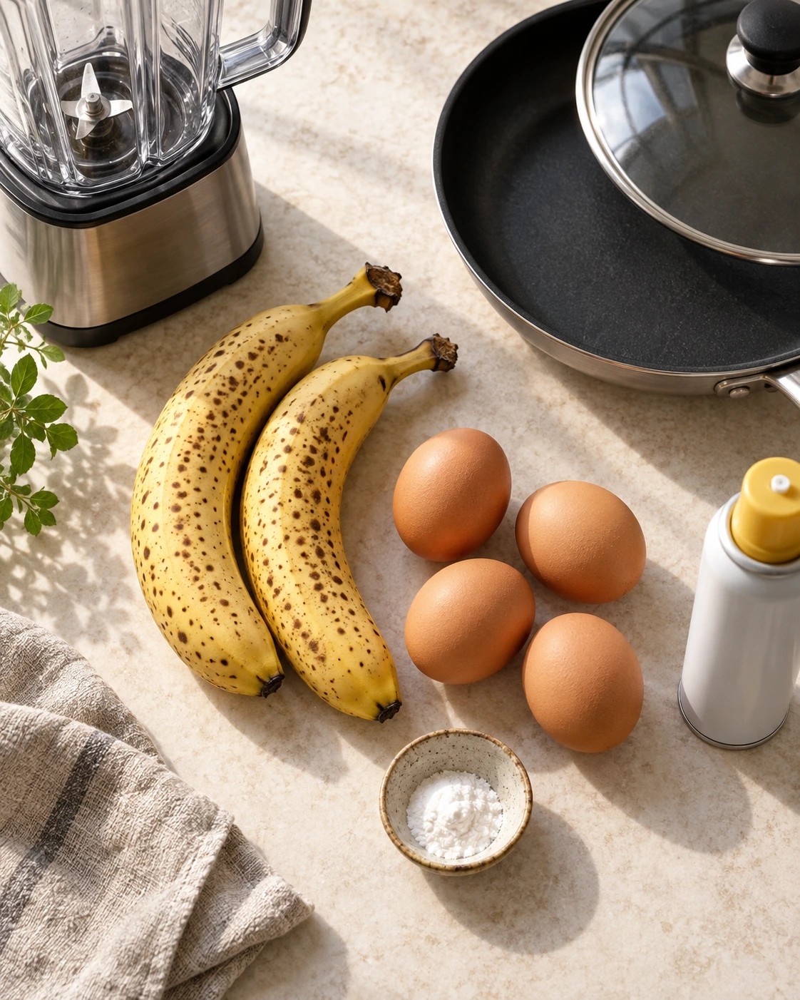 Exact measured ingredients for 2 Ingredient Banana Pancakes