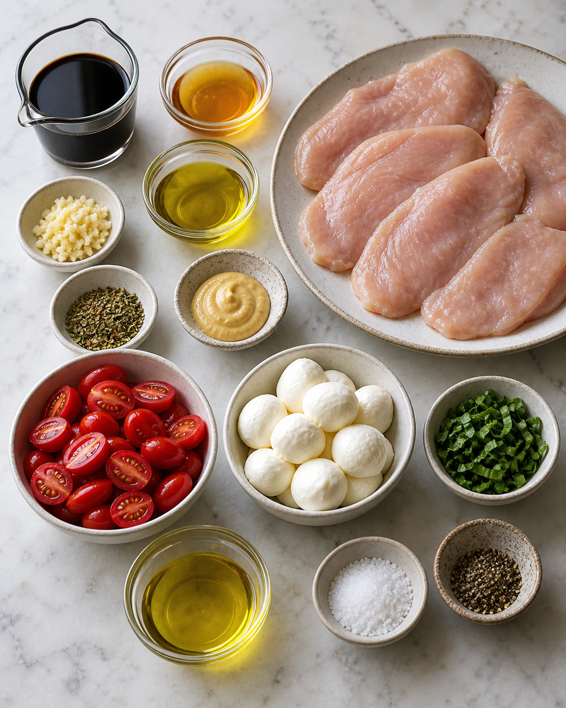 Exact measured ingredients for One Pan Balsamic Chicken