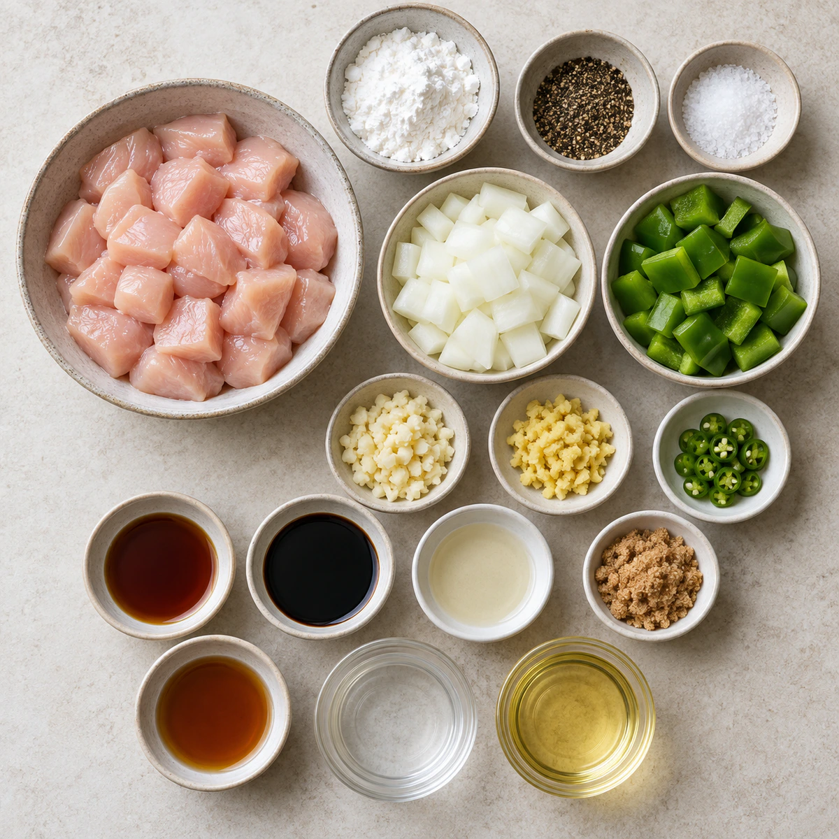Exact measured ingredients for Black Pepper Chicken Recipe