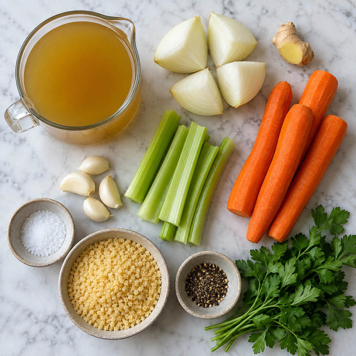 Exact measured ingredients for Italian Penicillin Soup