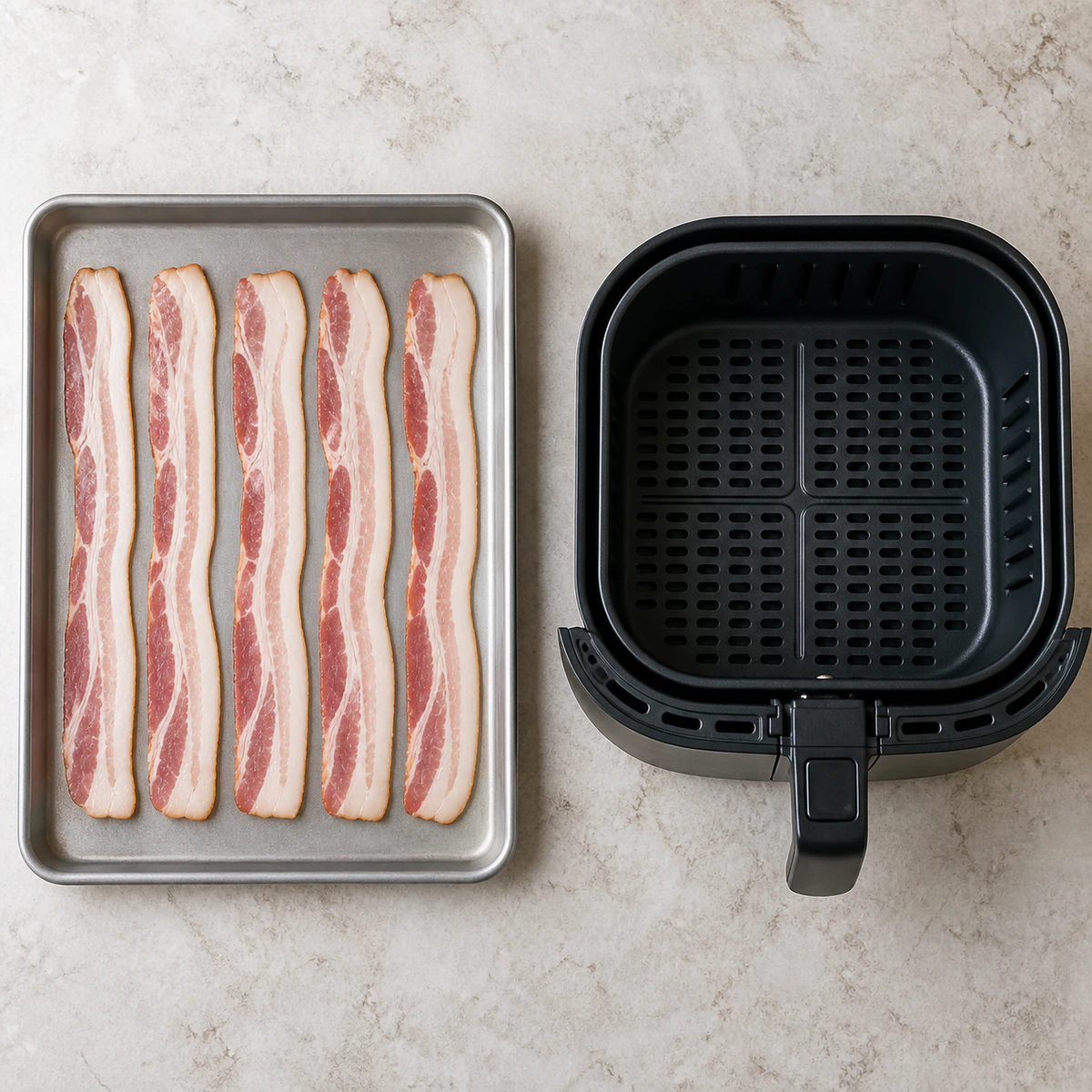 Exact measured ingredients for Air Fryer Bacon