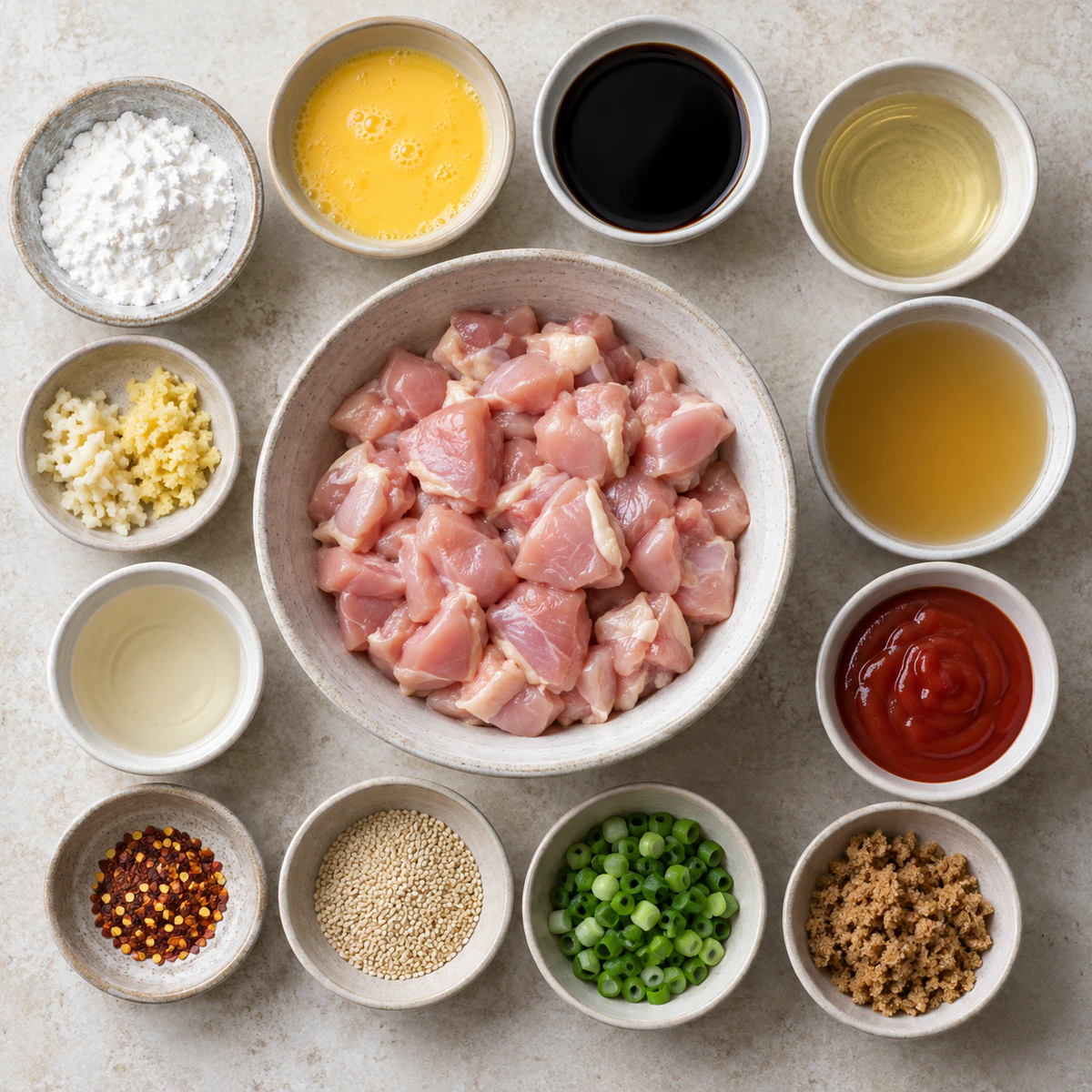 Exact measured ingredients for Air Fryer General Tso's Chicken