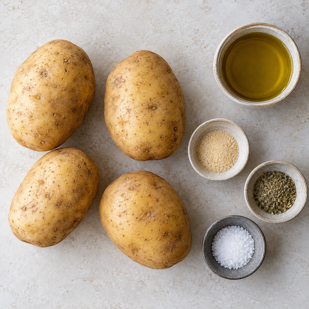 Exact measured ingredients for Air Fryer Sliced Potatoes