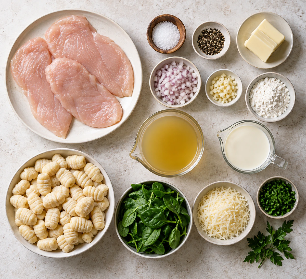 Exact measured ingredients for Asiago Chicken Gnocchi
