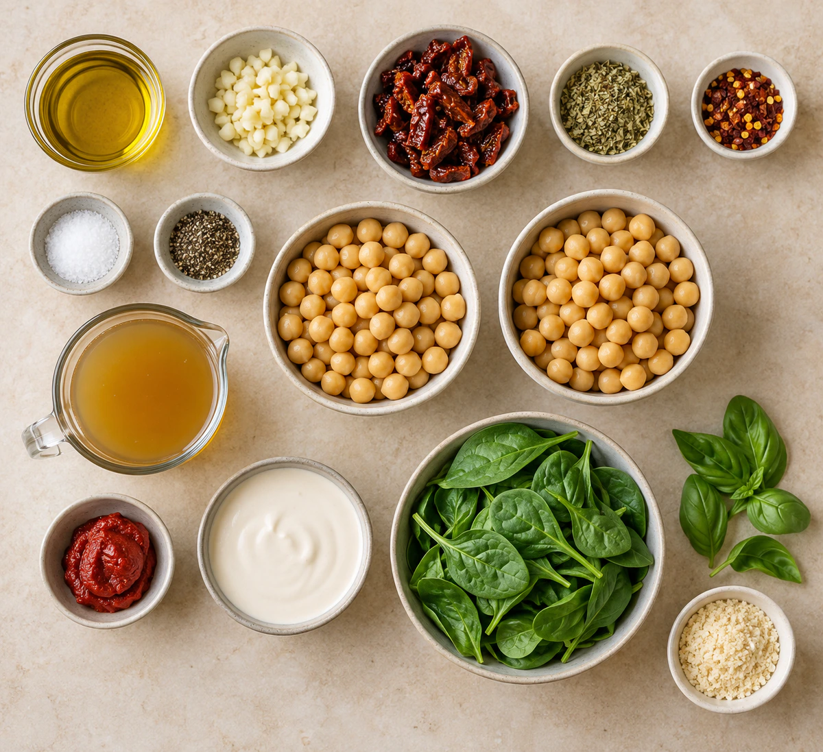 Exact measured ingredients for Marry Me Chickpeas