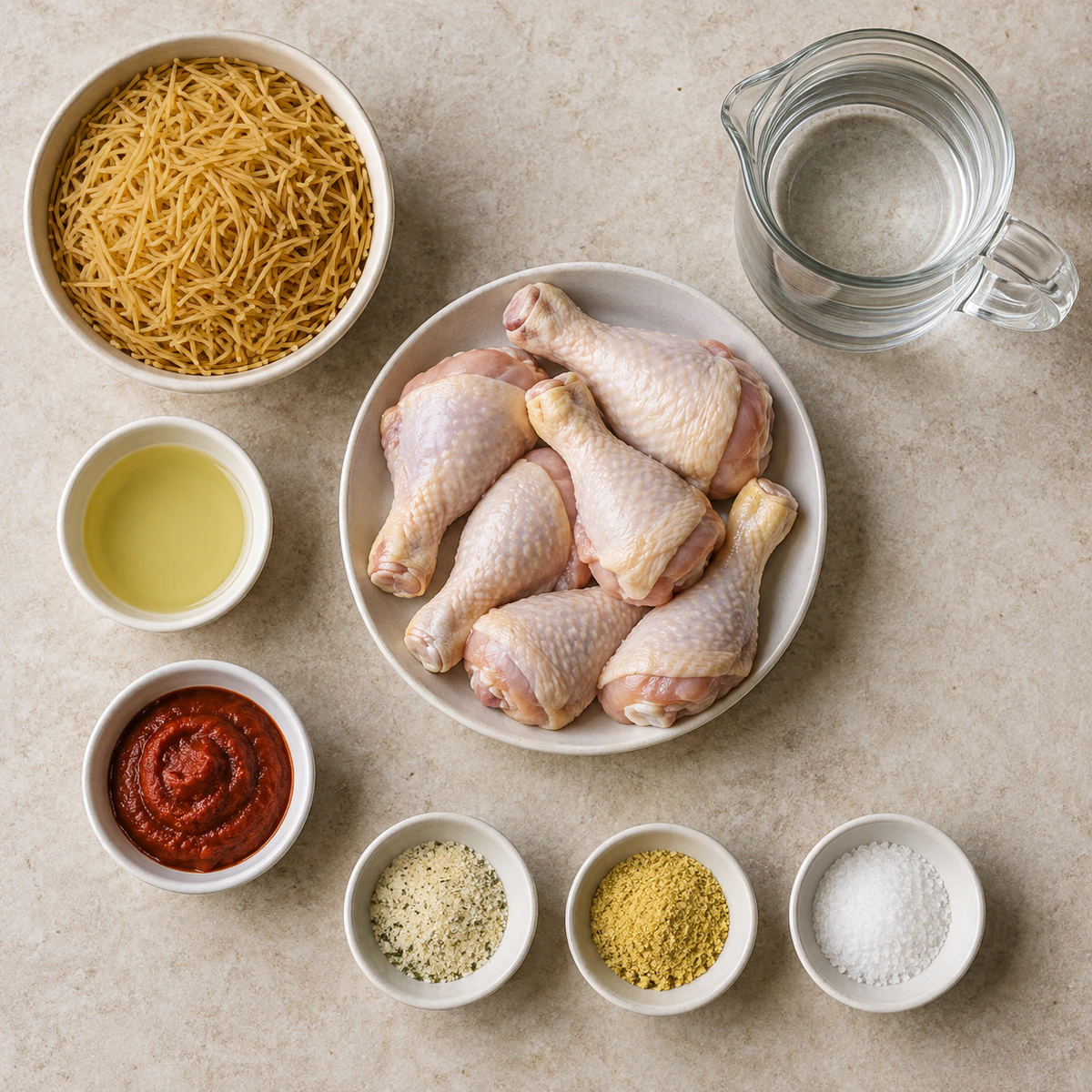Exact measured ingredients for Sopa de Fideo with Chicken