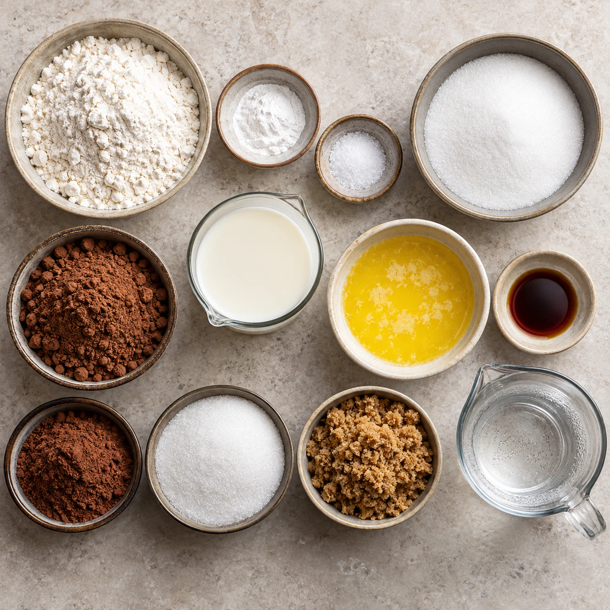 Exact measured ingredients for Chocolate Cobbler