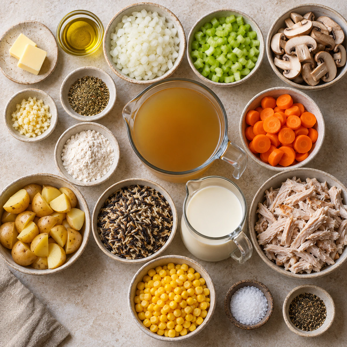 Exact measured ingredients for Leftover Turkey Soup