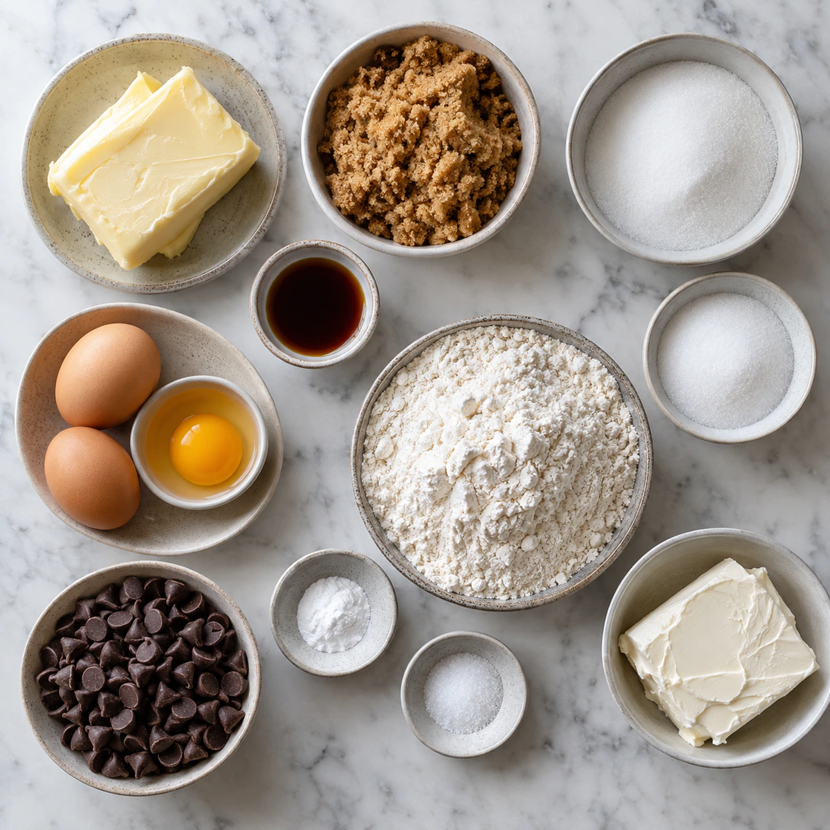 Exact measured ingredients for Decadent Stuffed Cookies