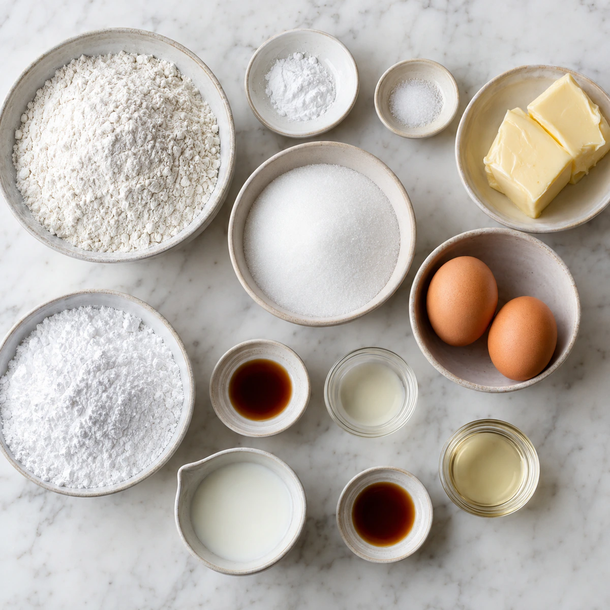 Exact measured ingredients for Classic Soft Sugar Cookies