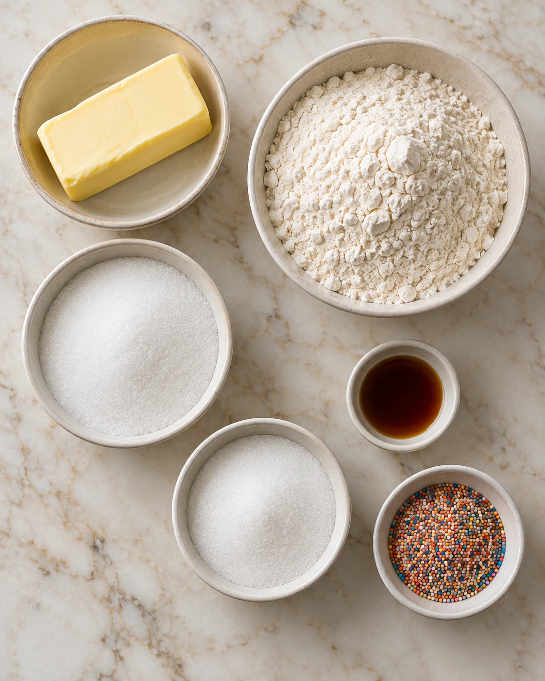 Exact measured ingredients for Simple 3-Ingredient Sugar Cookies