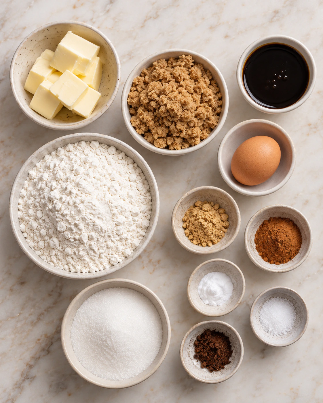 Exact measured ingredients for Soft & Chewy Gingerbread Men Cookies