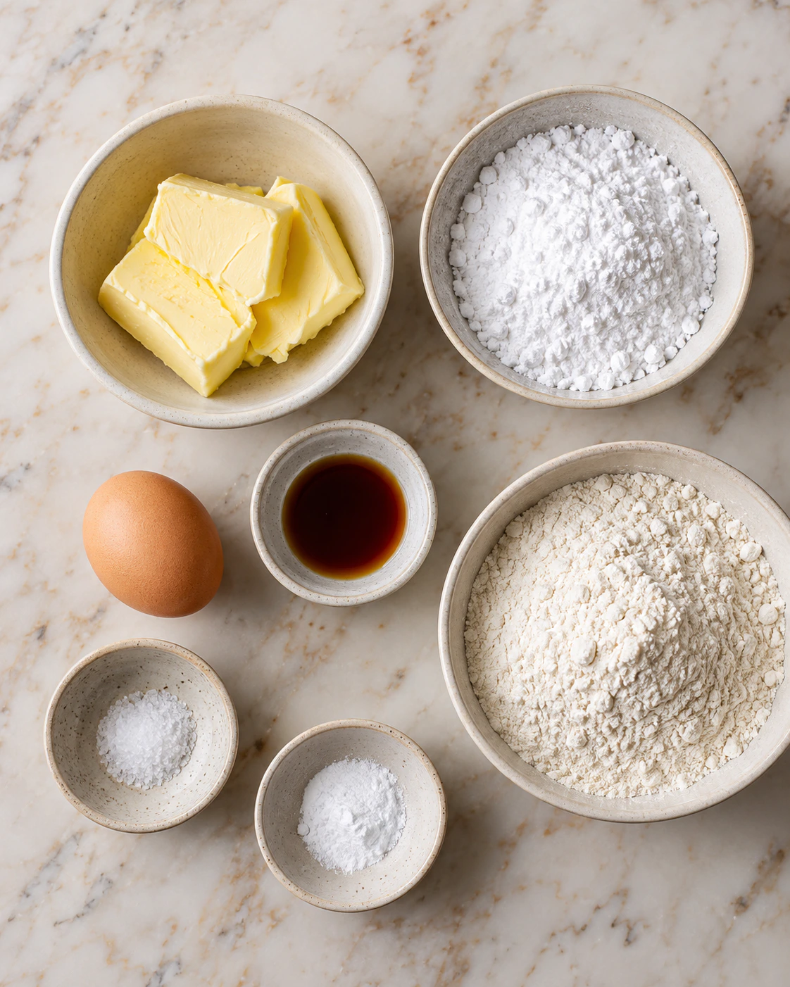 Exact measured ingredients for Perfect Cut-Out Cookies