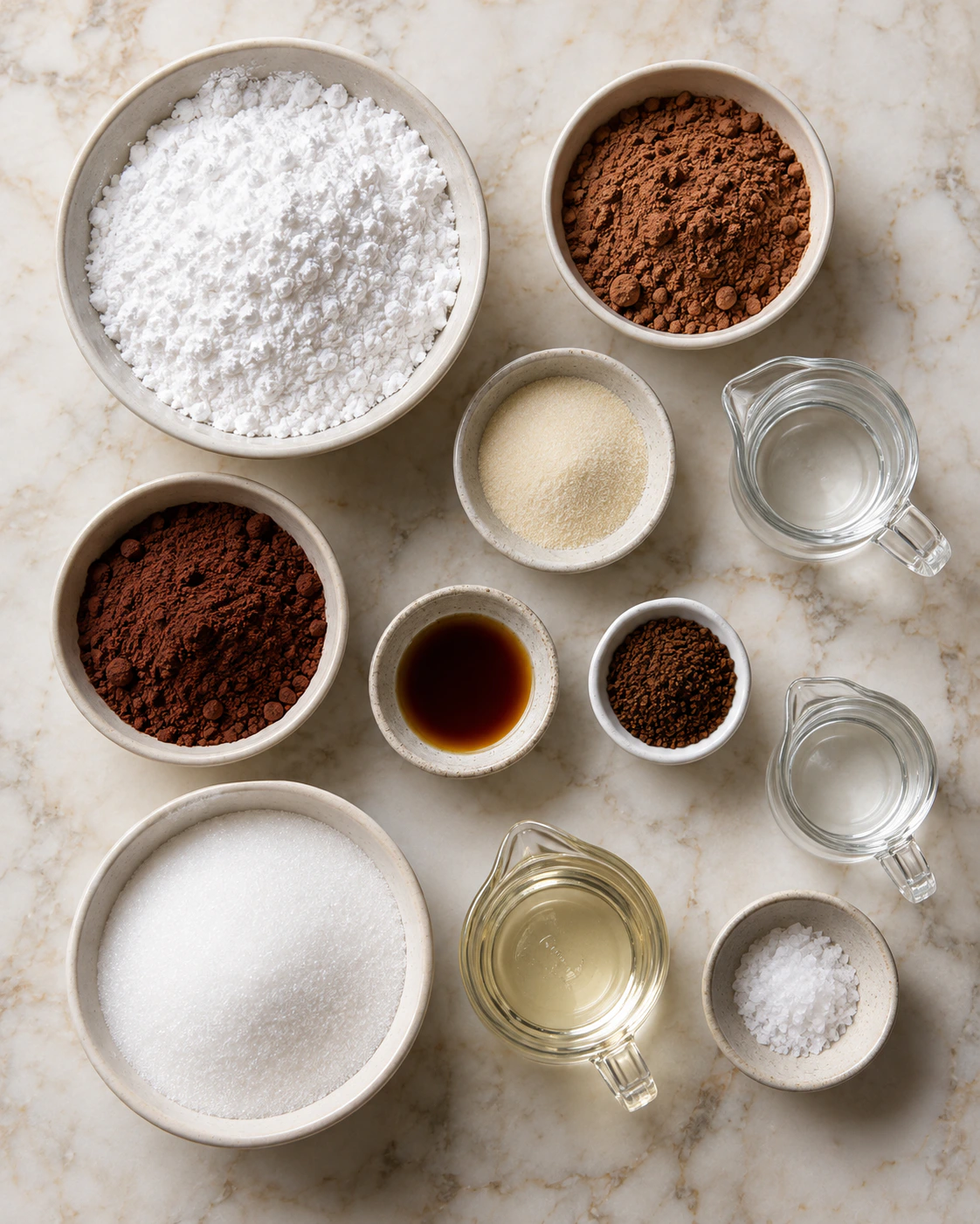 Exact measured ingredients for Chocolate Marshmallows