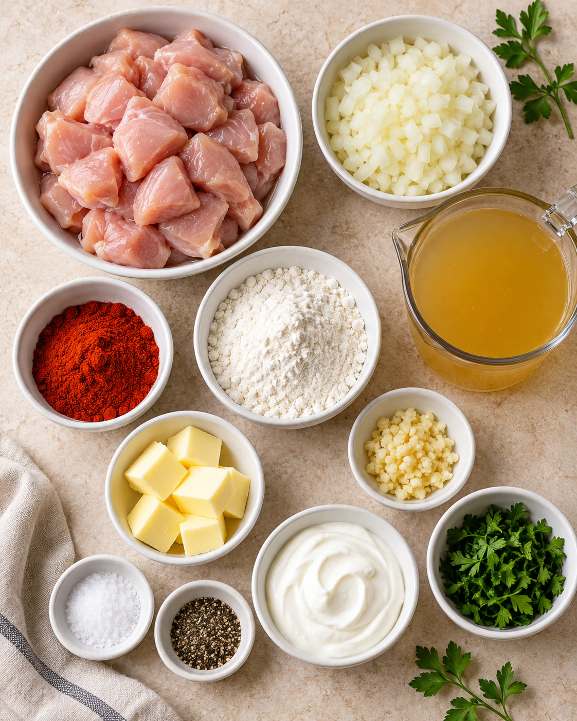 Exact measured ingredients for Classic Hungarian Comfort