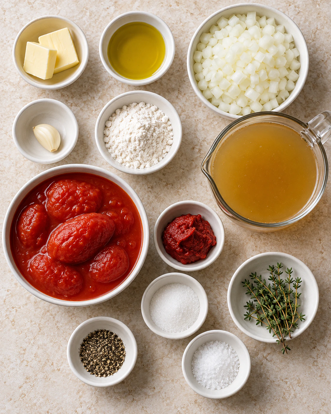 Exact measured ingredients for Classic Comfort Soup