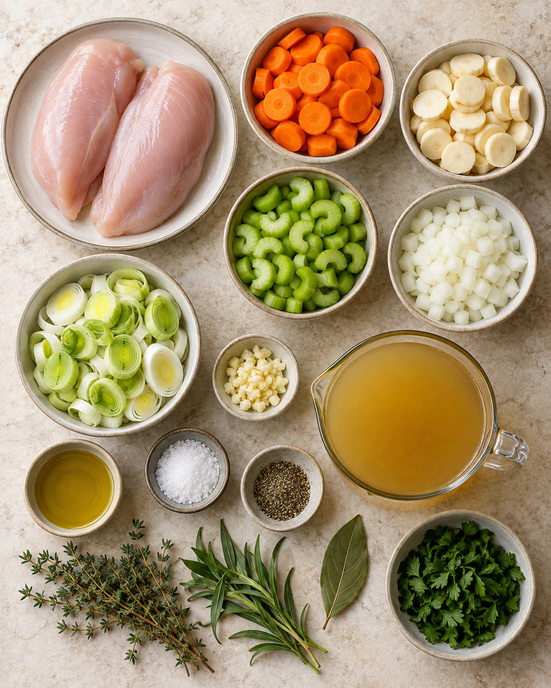 Exact measured ingredients for Ultimate Chicken Soup