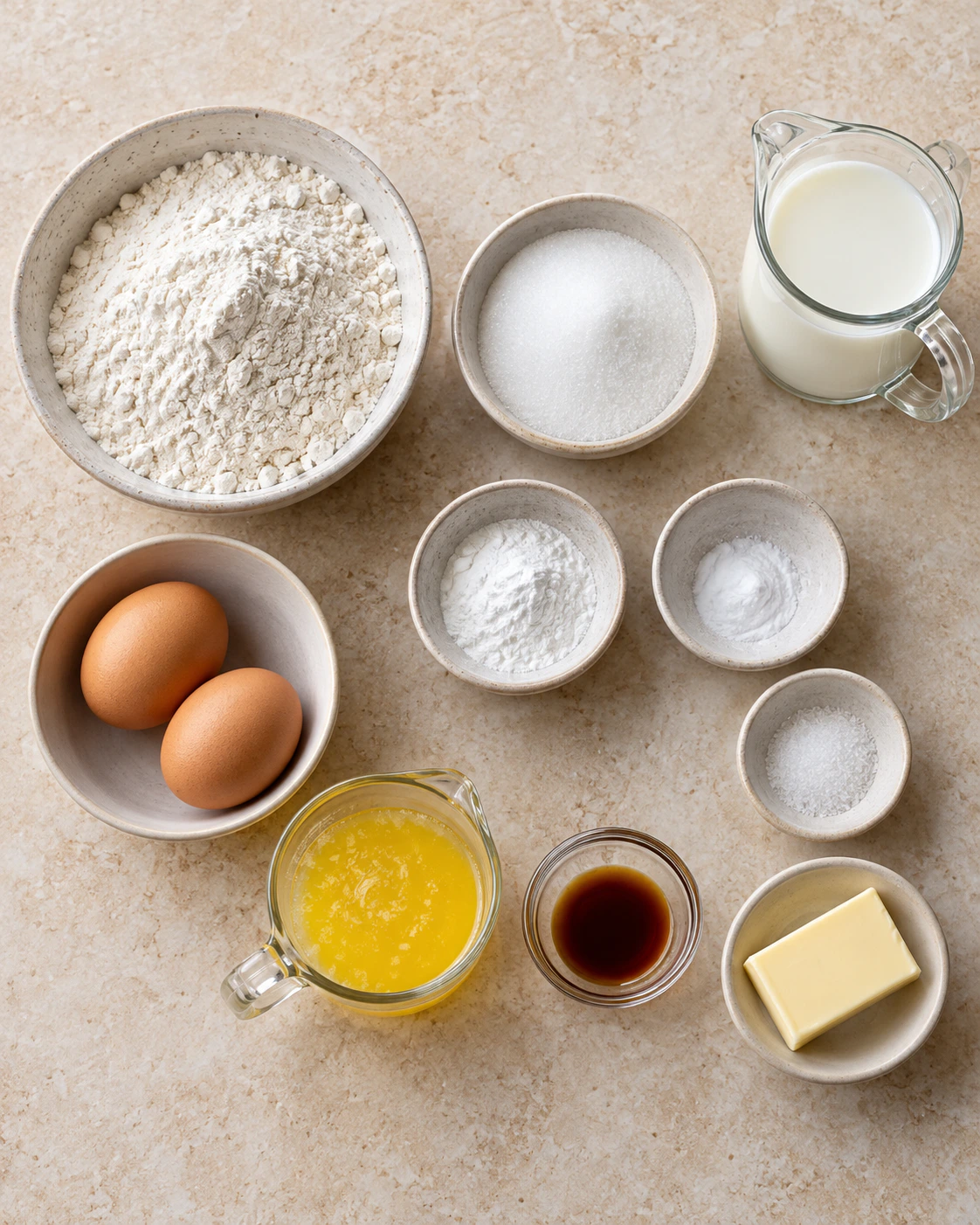 Exact measured ingredients for Classic Fluffy Pancakes