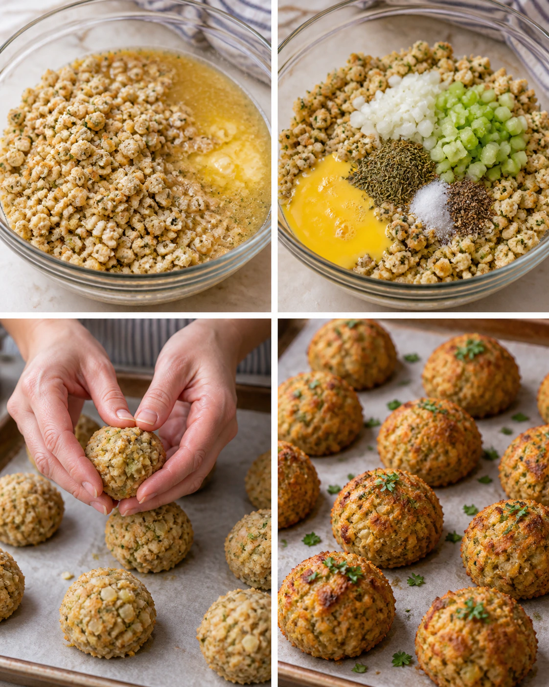 Four chronological preparation stages for Easy Party Side