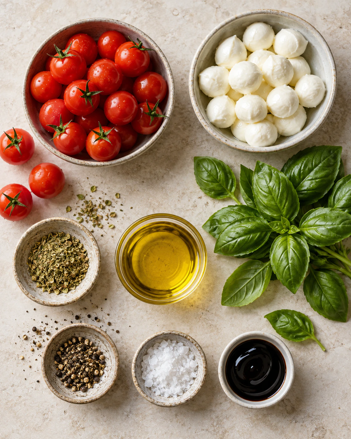 Exact measured ingredients for Quick Fresh Salad
