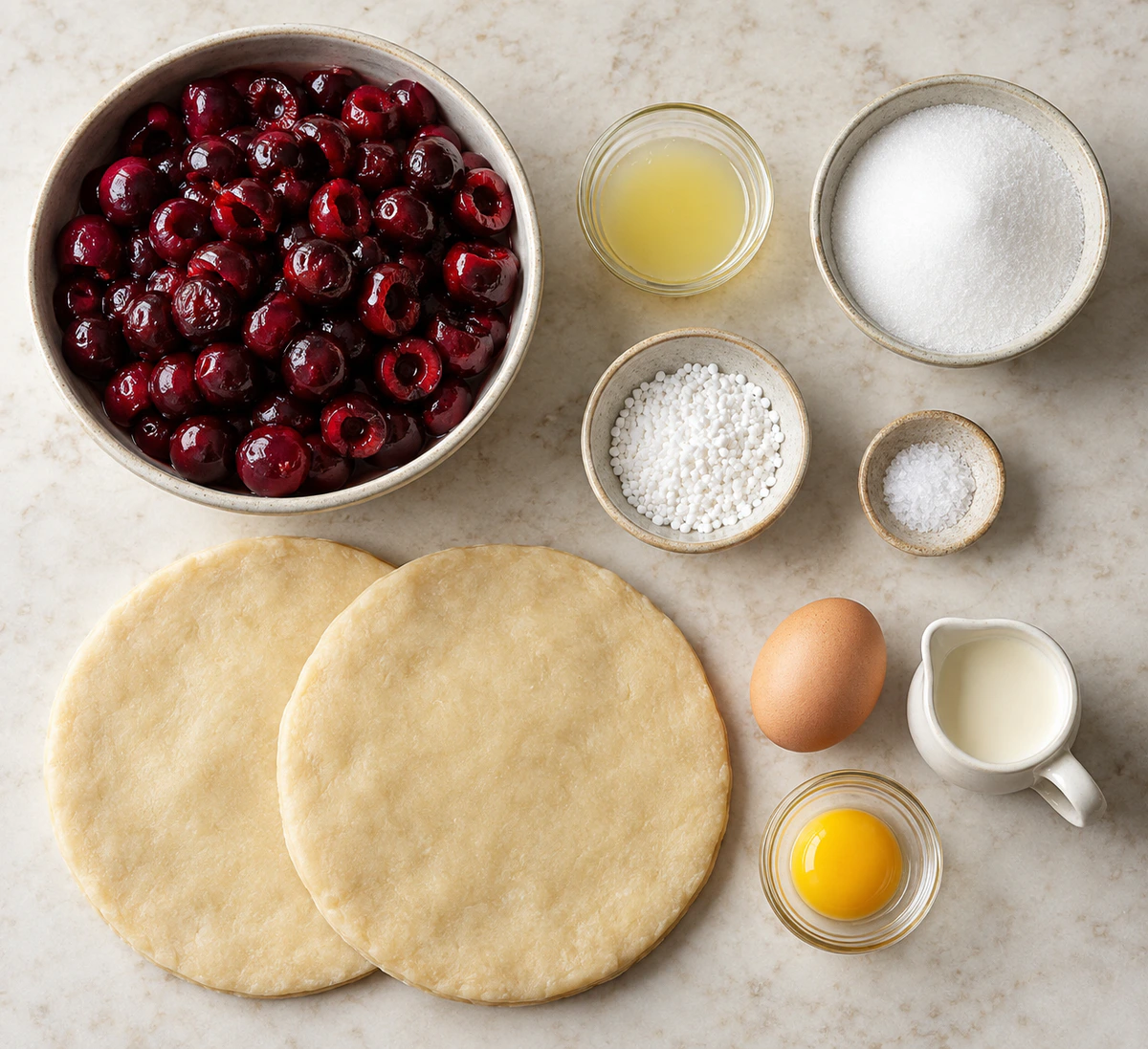 Exact measured ingredients for Sweet Cherry Filling