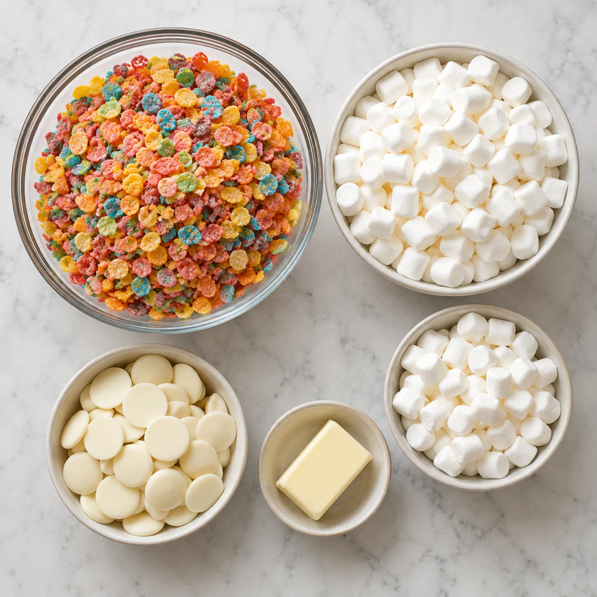 Exact measured ingredients for No-Bake Cereal Bars