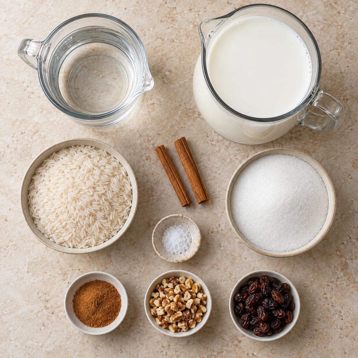 Exact measured ingredients for Mexican Rice Pudding