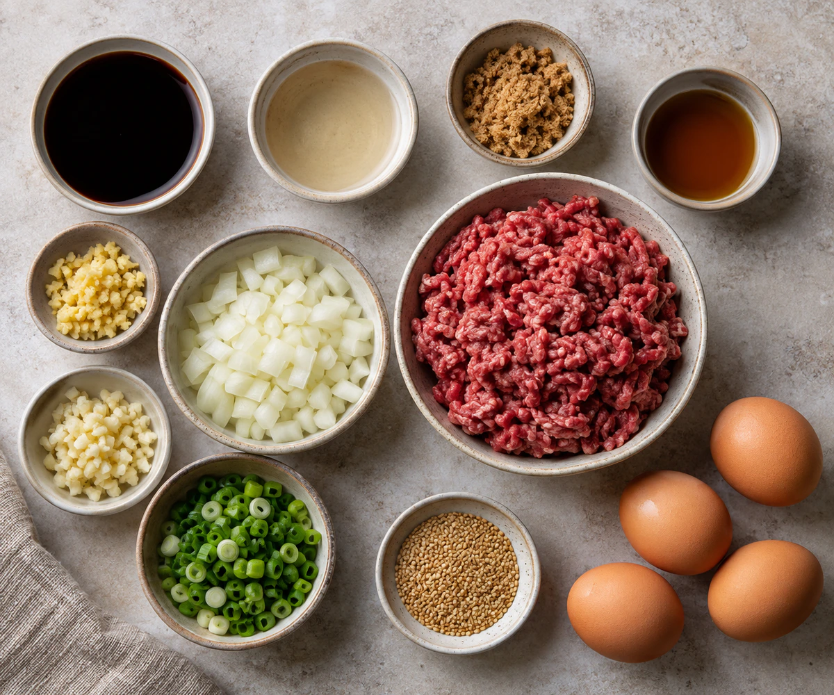 Exact measured ingredients for Quick Korean-Style Beef Bowl