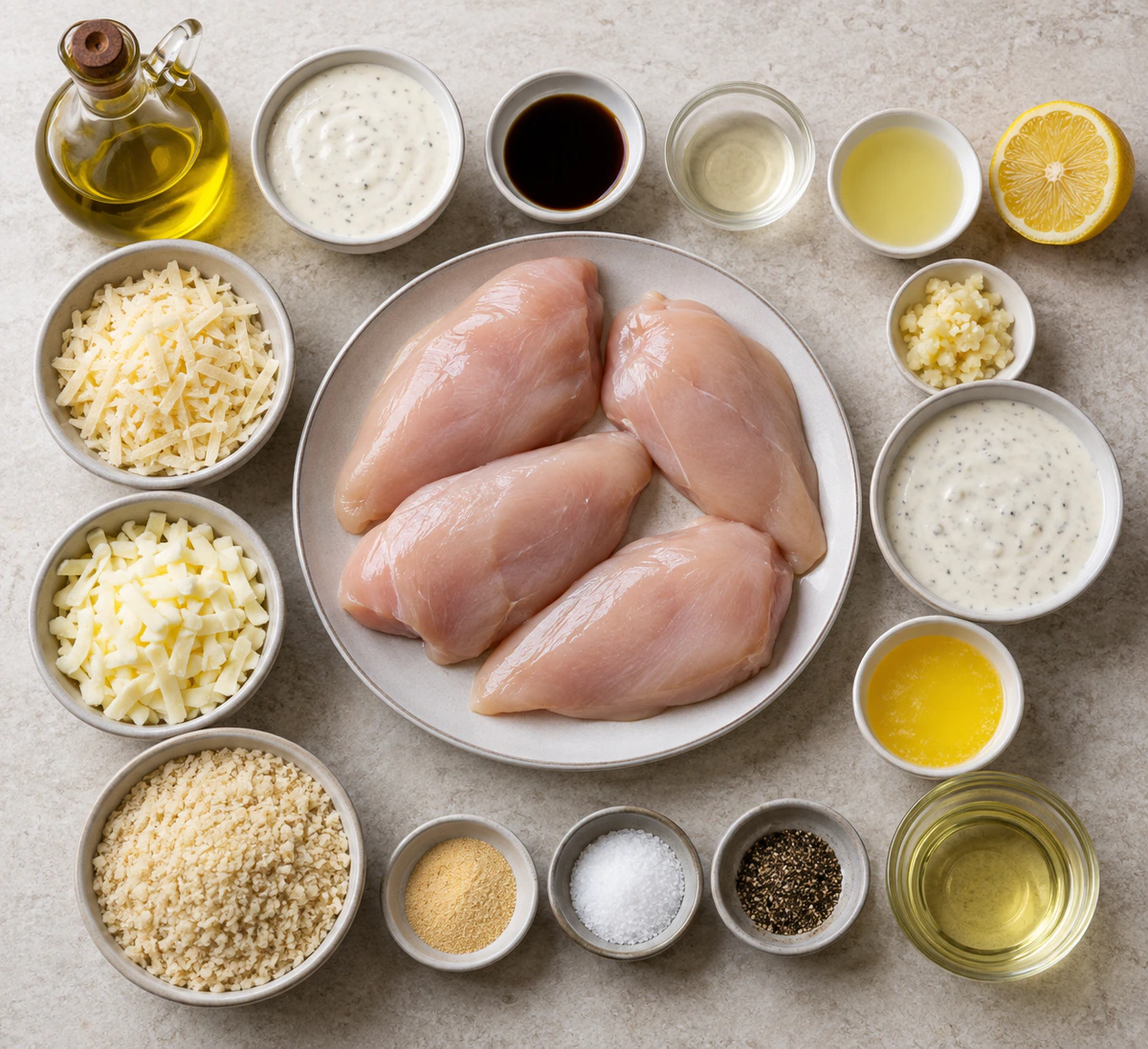 Exact measured ingredients for Restaurant-Style Crusted Chicken