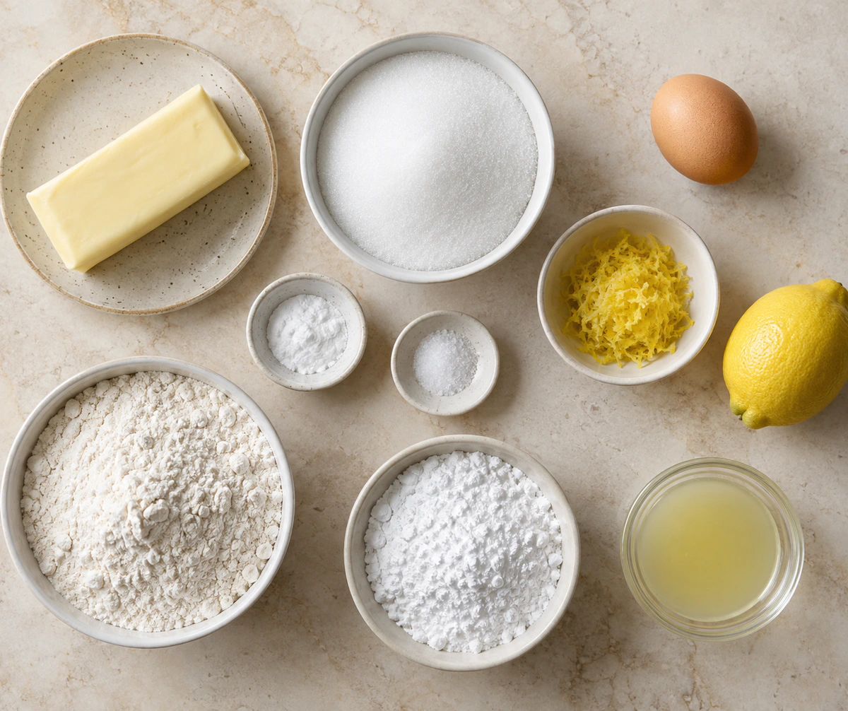 Exact measured ingredients for Sweet Citrus Treats