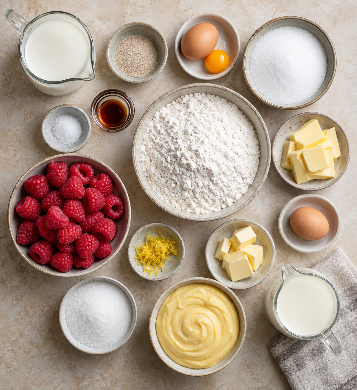 Exact measured ingredients for Danish Sweet Treat