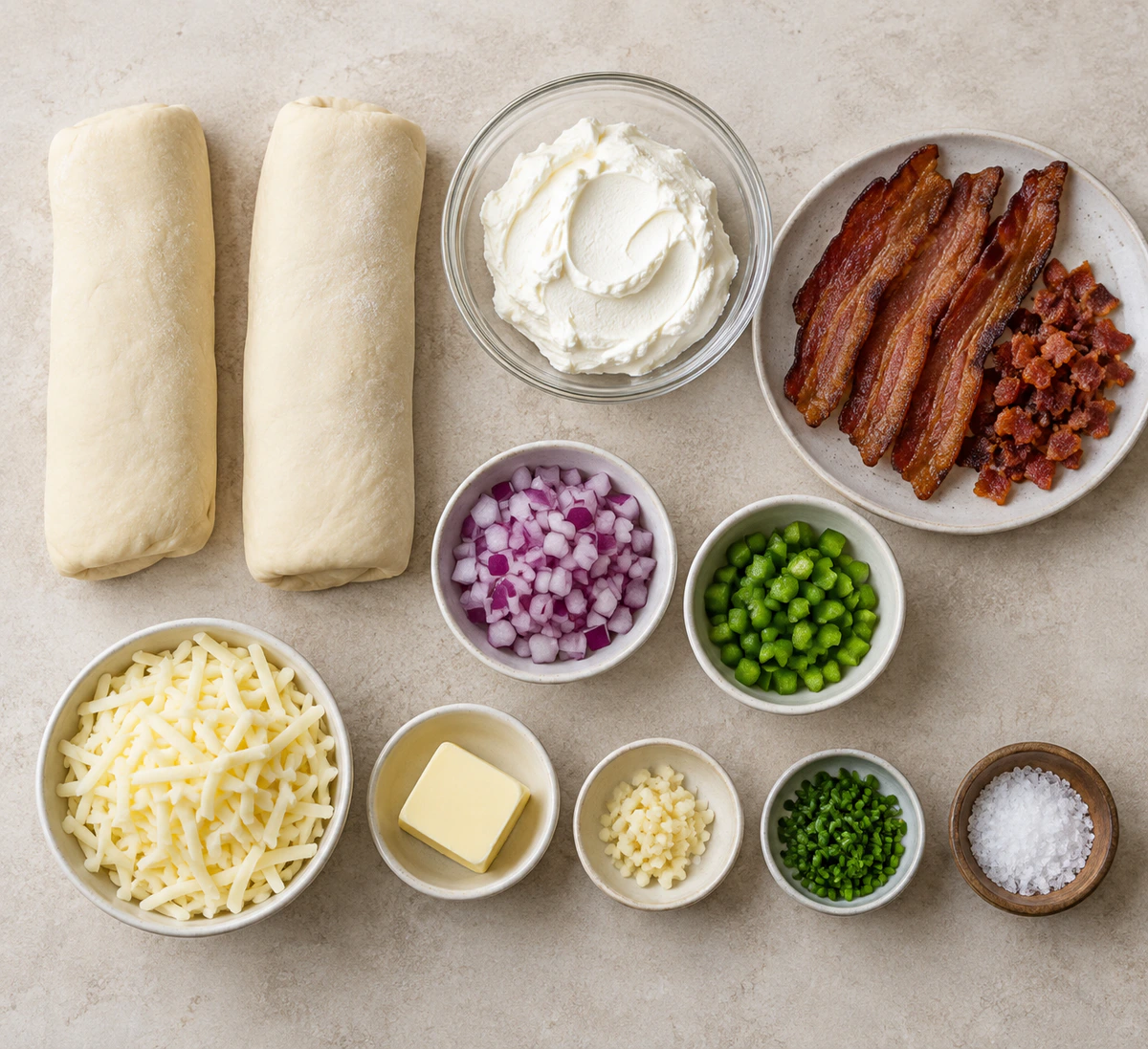 Exact measured ingredients for Cheesy Party Bites