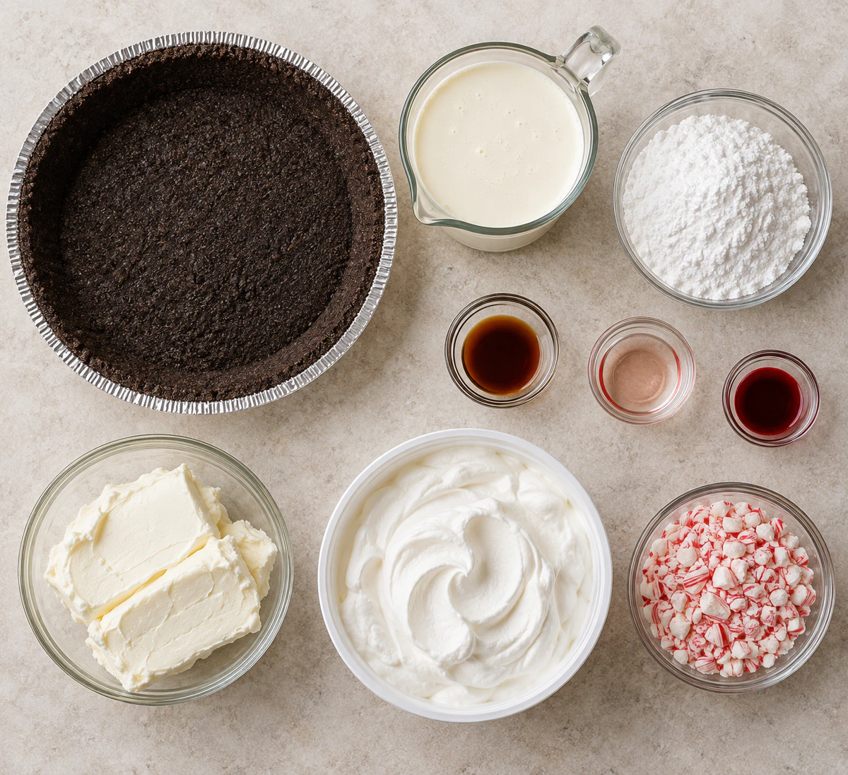 Exact measured ingredients for Cool Holiday Dessert