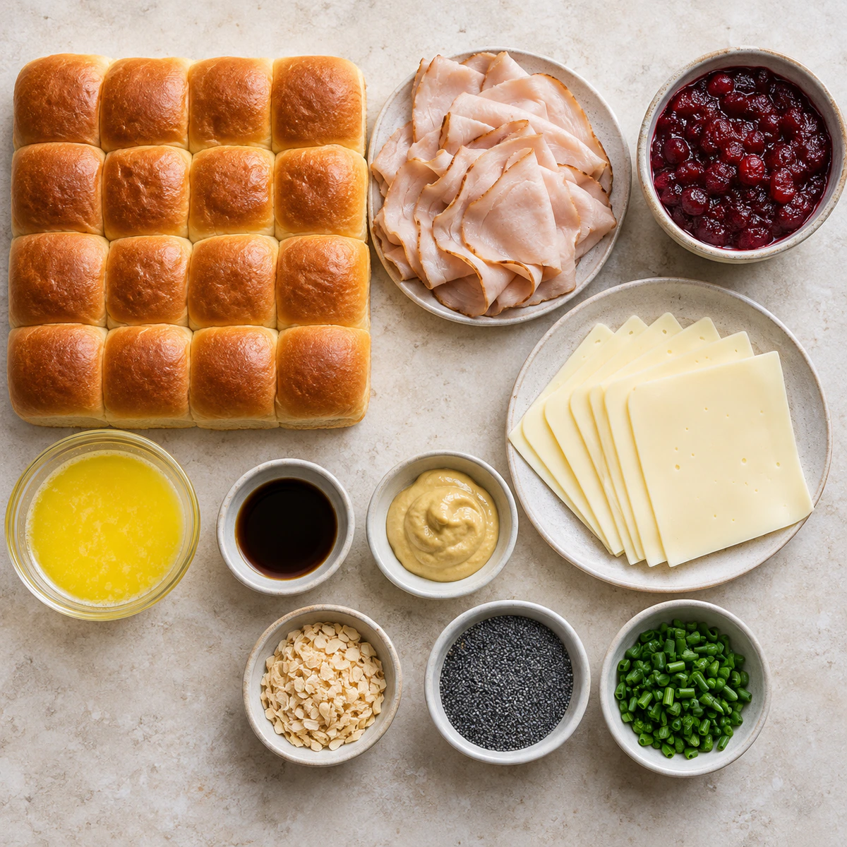 Exact measured ingredients for Easy Party Turkey Sliders