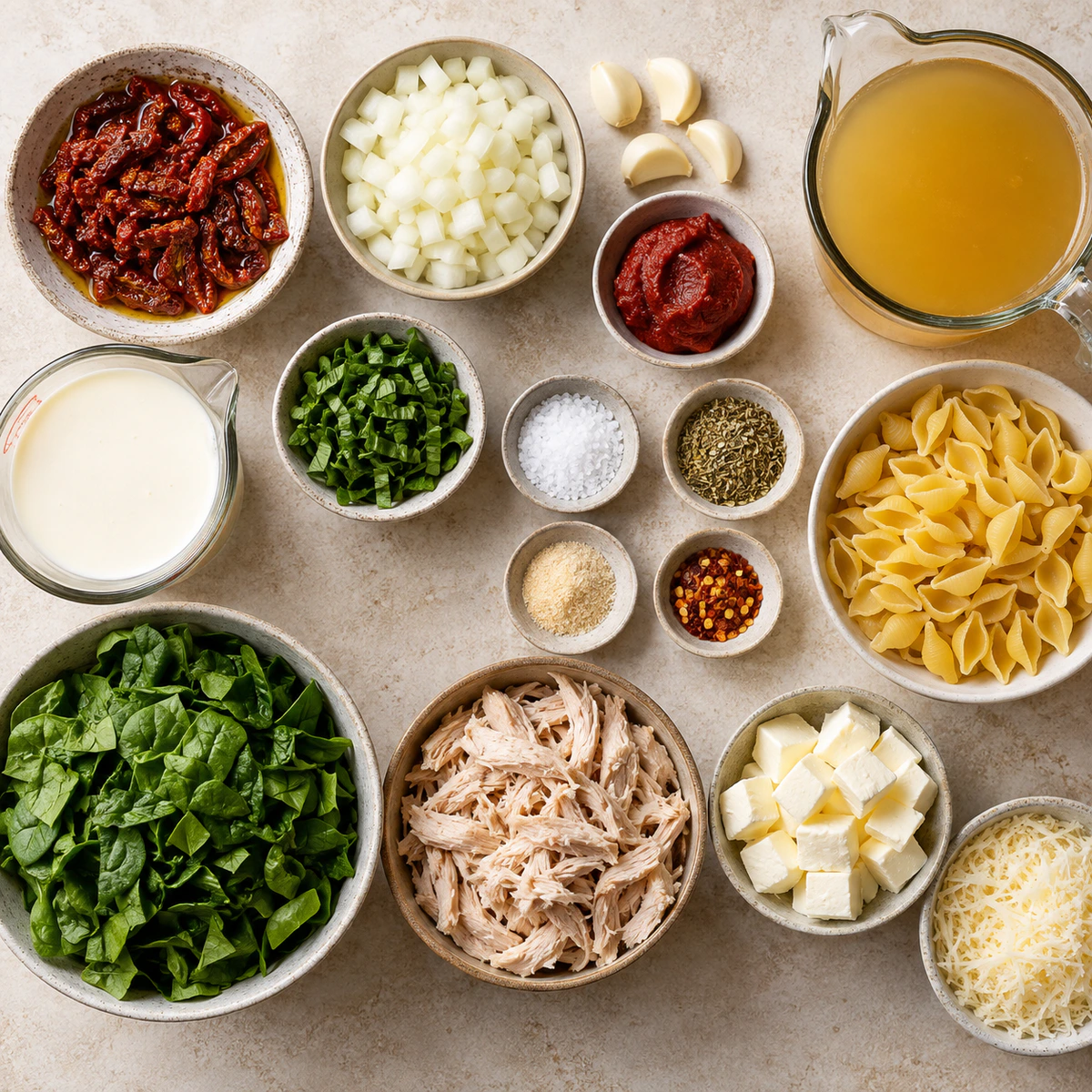Exact measured ingredients for Creamy Italian Chicken Soup
