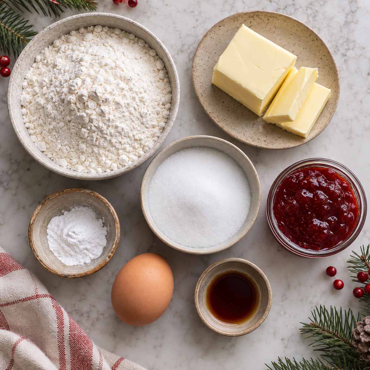 Exact measured ingredients for Sweet Holiday Jams