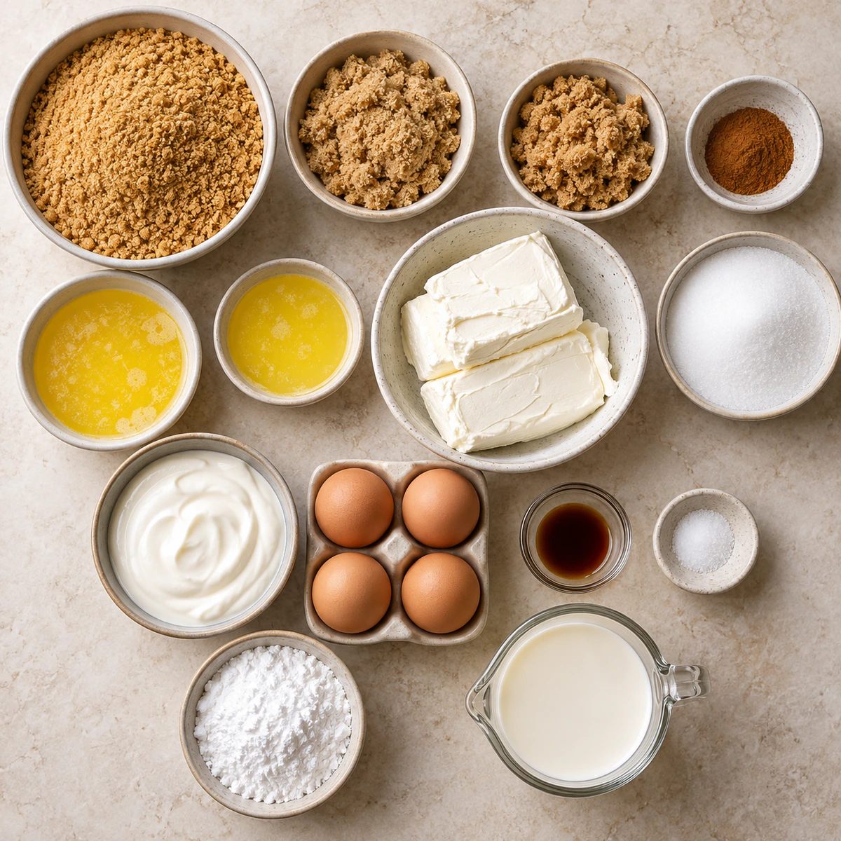 Exact measured ingredients for Sweet Swirled Dessert