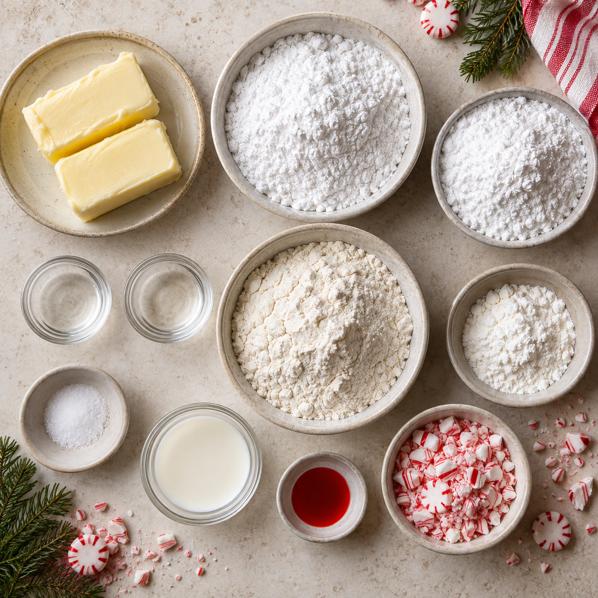 Exact measured ingredients for Sweet Holiday Treats