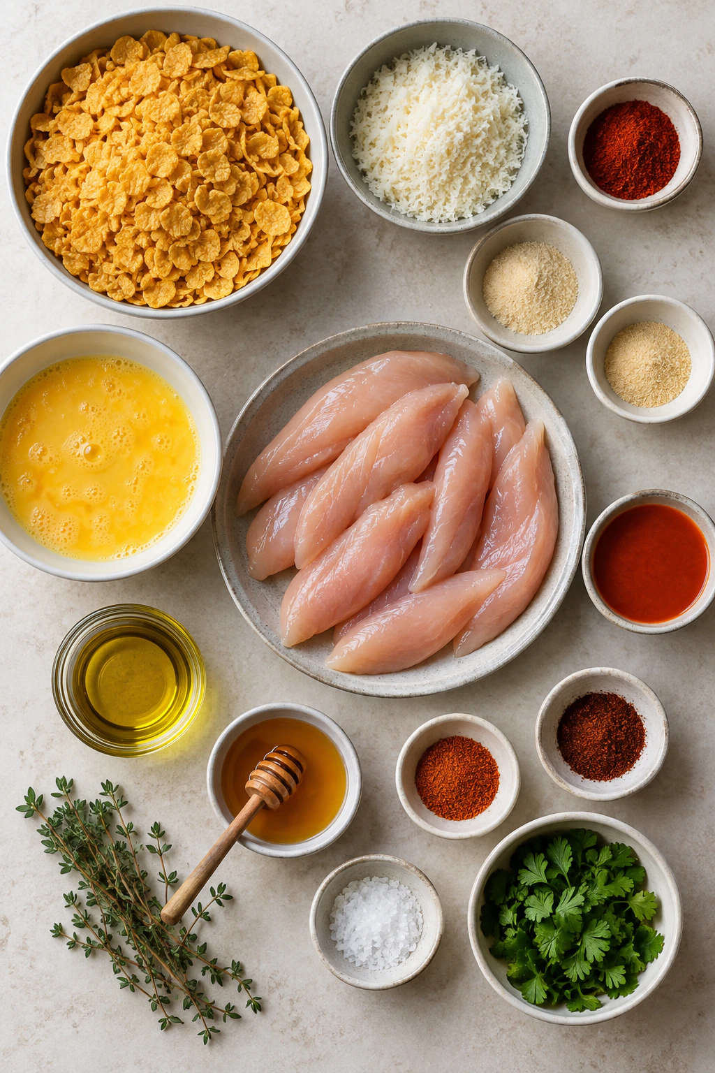 Exact measured ingredients for Crispy Sweet Heat Chicken