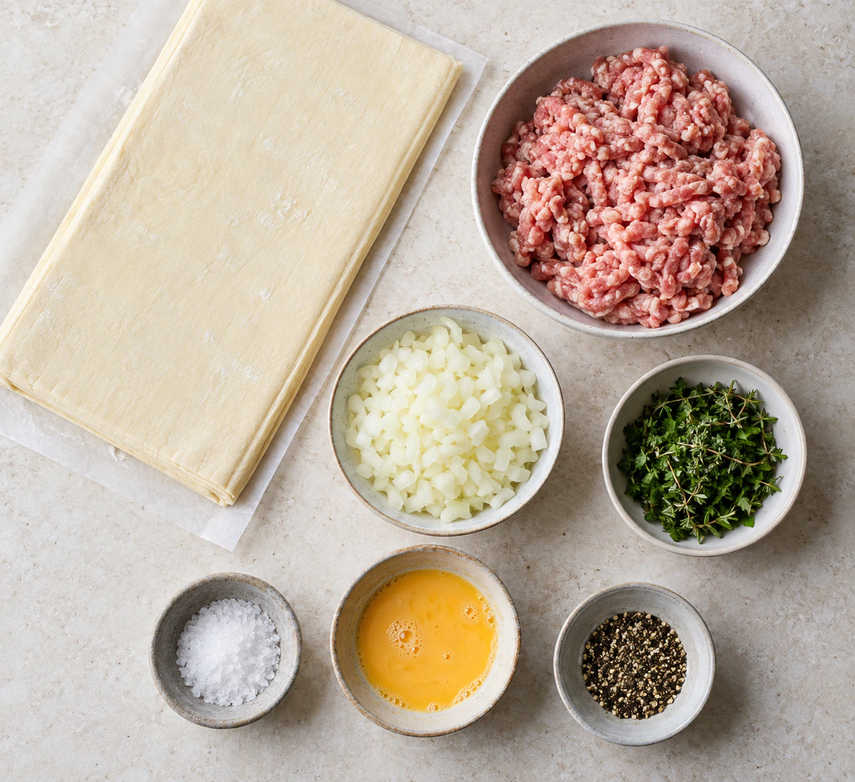 Exact measured ingredients for Classic British Party Bites