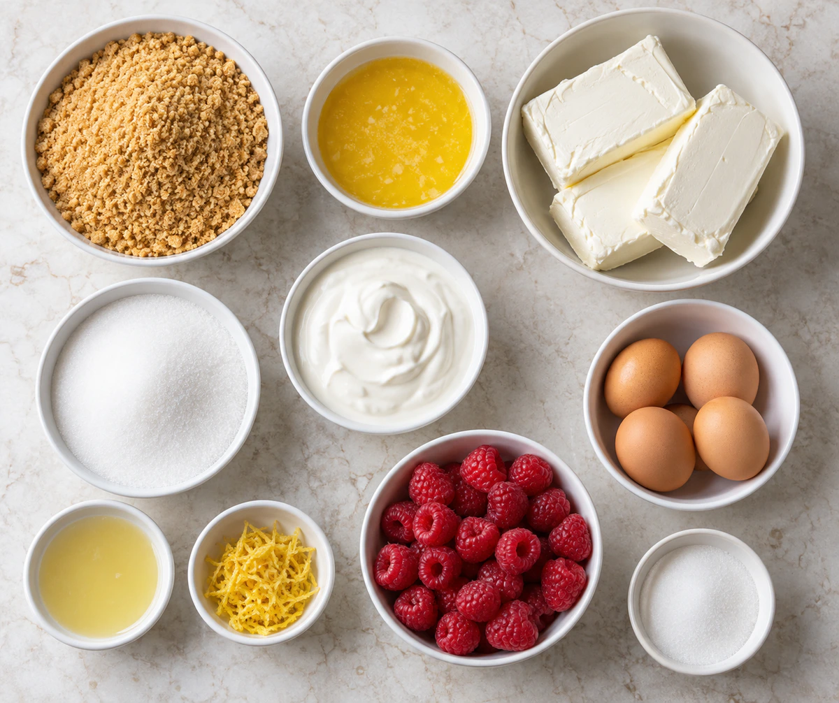 Exact measured ingredients for Sweet Tangy Cheesecake Delight