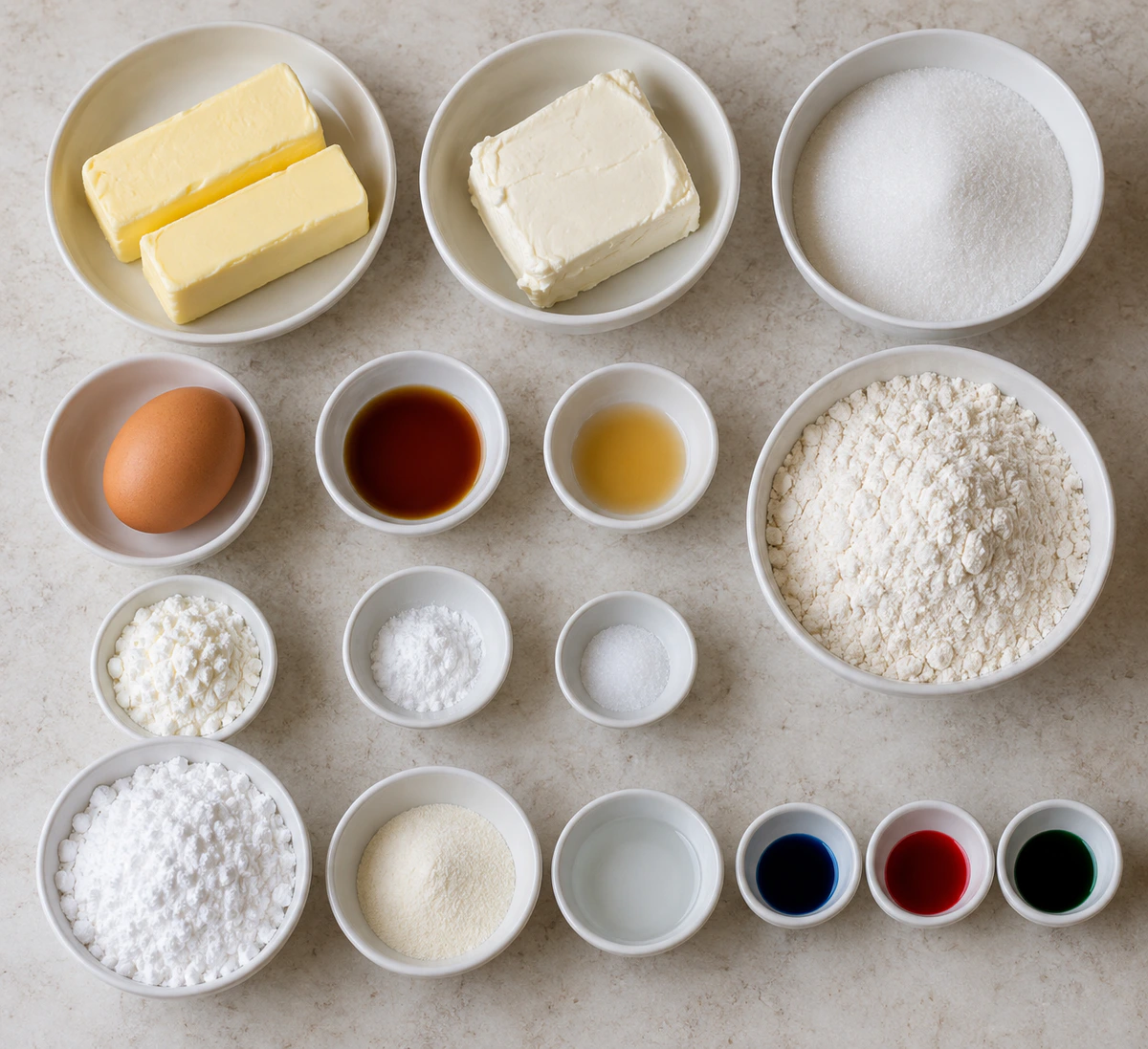 Exact measured ingredients for Perfect Party Cookie Art